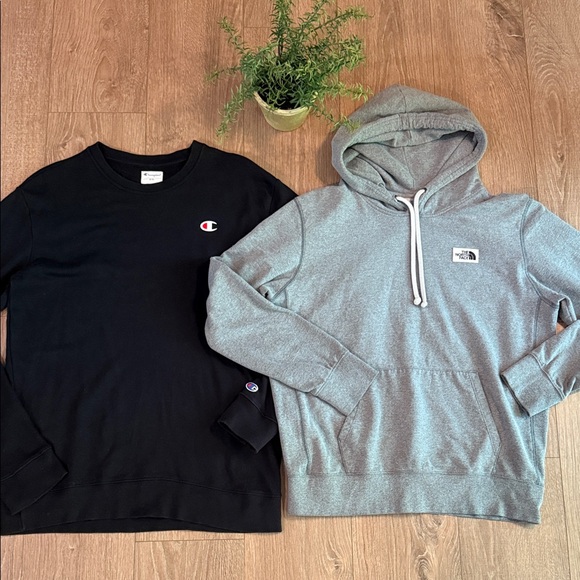The North Face Other - ((2 PIECE)) MENS SIZE MEDIUM SWEATSHIRT BUNDLE SIZE MED NORTH FACE AND CHAMPION